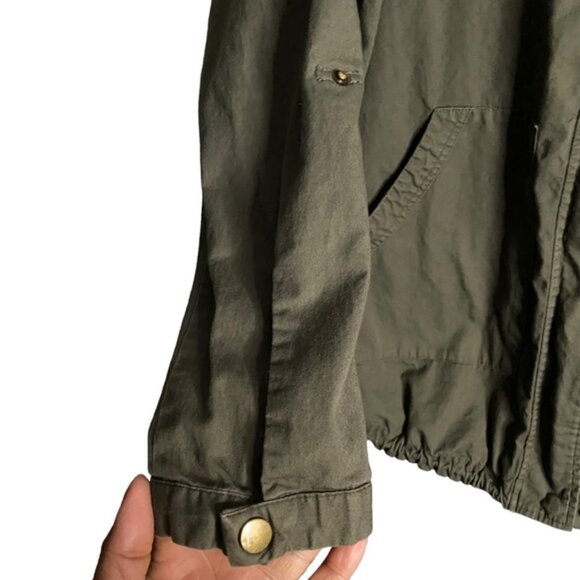 Warehouse One Women's Military Green Full Zip Lightweight Jacket - Picture 4 of 10